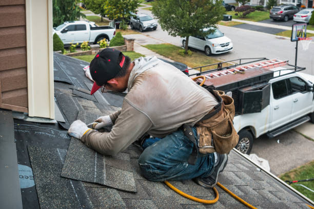 Professional Roofing technician working in Starlight, PA